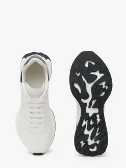 Cheap Alexander McQueen Men's Sprint Runner in White/Black