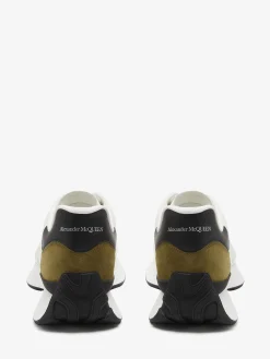 Fashion Alexander McQueen Men's Sprint Runner in White/Black/Khaki