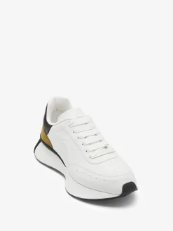Fashion Alexander McQueen Men's Sprint Runner in White/Black/Khaki