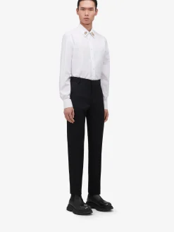 Sale Alexander McQueen Men's Tailored Cigarette Trousers in Black