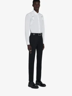 Sale Alexander McQueen Men's Tailored Cigarette Trousers in Black