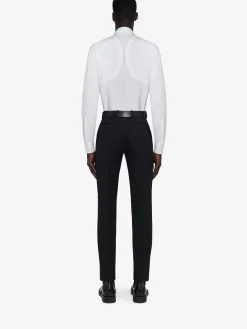 Sale Alexander McQueen Men's Tailored Cigarette Trousers in Black