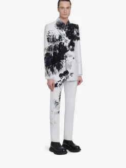 Clearance Alexander McQueen Men's Tailored Cigarette Trousers in Black/White