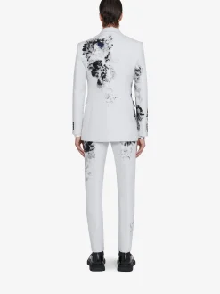 Clearance Alexander McQueen Men's Tailored Cigarette Trousers in Black/White