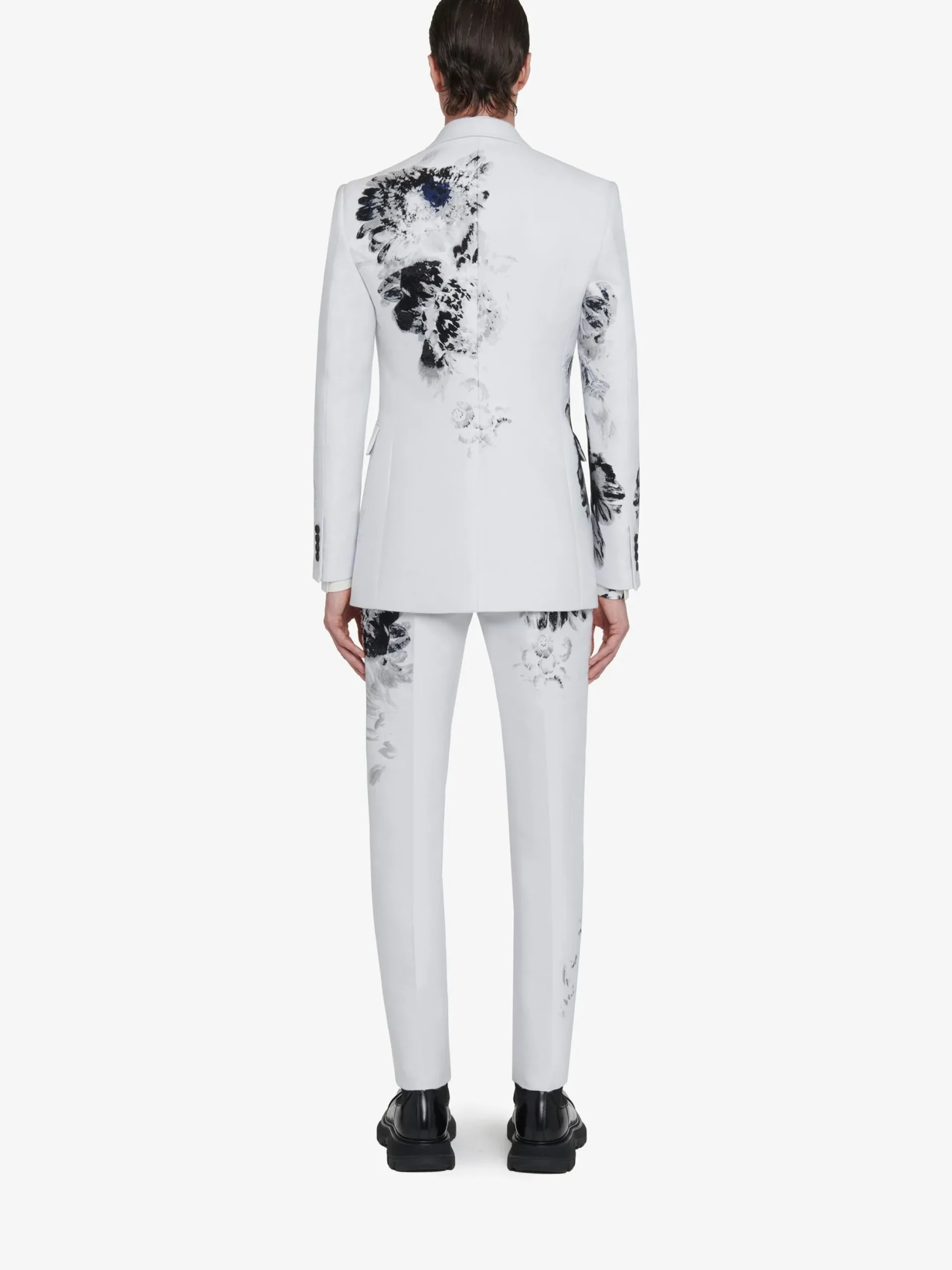 Clearance Alexander McQueen Men's Tailored Cigarette Trousers in Black/White