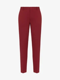 Outlet Alexander McQueen Men's Tailored Cigarette Trousers in Garnet