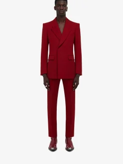 Outlet Alexander McQueen Men's Tailored Cigarette Trousers in Garnet