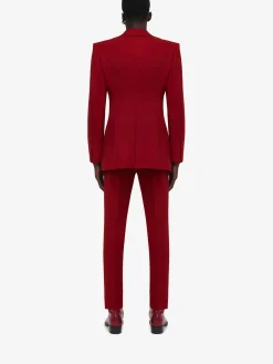 Outlet Alexander McQueen Men's Tailored Cigarette Trousers in Garnet