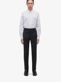 Shop Alexander McQueen Men's Tailored Cigarette Trousers in Charcoal
