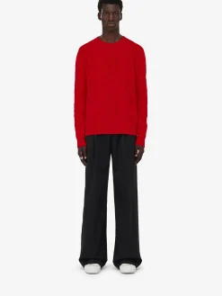 Online Alexander McQueen Men's Textured Skull Jumper in Scarlet