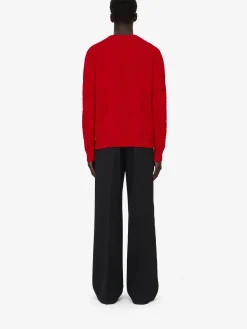Online Alexander McQueen Men's Textured Skull Jumper in Scarlet