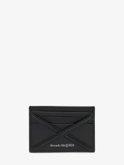 Store Alexander McQueen Men's The Harness Card Holder in Black