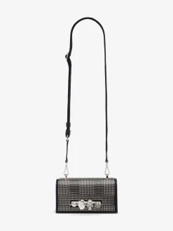 Cheap Alexander McQueen Men's The Knuckle Satchel in Black