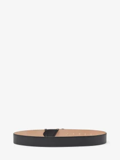 Store Alexander McQueen Men's The Seal Belt in Black