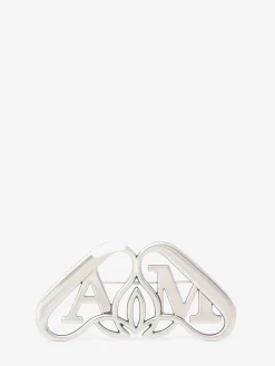 Best Alexander McQueen Men's The Seal Brooch in Silver