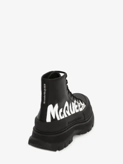 Online Alexander McQueen Men's Tread Slick Boot in Black/White