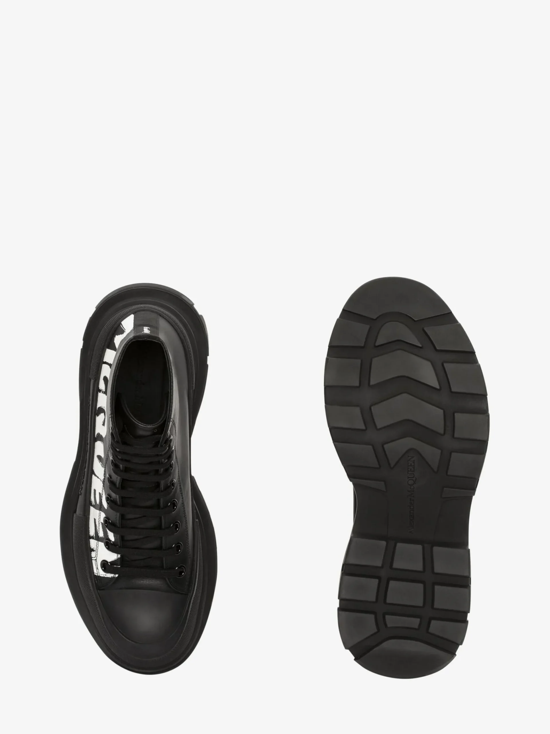 Online Alexander McQueen Men's Tread Slick Boot in Black/White