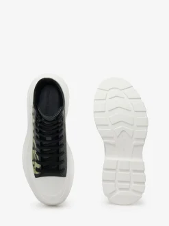 Online Alexander McQueen Men's Tread Slick Boot in Black/khaki