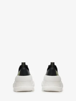 Online Alexander McQueen Men's Tread Slick Lace Up in Black/khaki