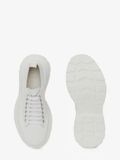 Cheap Alexander McQueen Men's Tread Slick Lace Up in White
