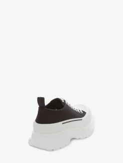 Online Alexander McQueen Men's Tread Slick Lace Up in Black/White