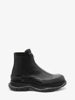 Discount Alexander McQueen Men's Tread Slick Zip Boot in Black