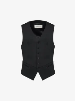 Best Alexander McQueen Men's Twisted Seam Waistcoat in Black
