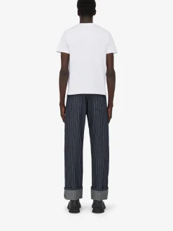 Online Alexander McQueen Men's Varsity T-shirt in White/Ivory