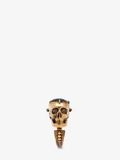 Cheap Alexander McQueen Men's Victorian Skull Ring in Antique Gold