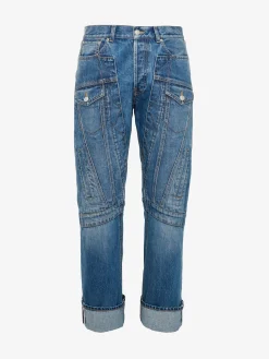 Clearance Alexander McQueen Men's Workwear Jeans in Washed Blue