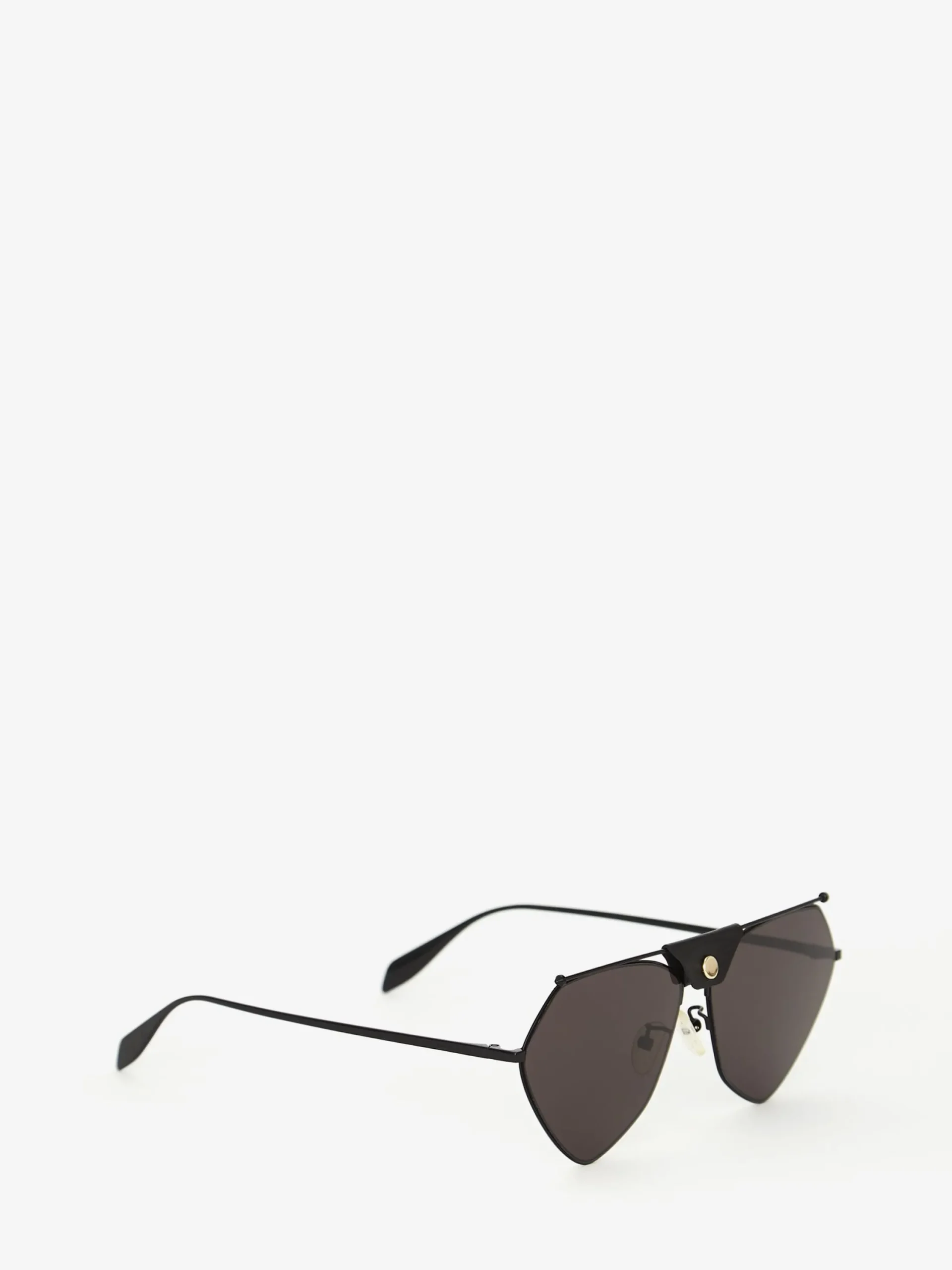 Online Alexander McQueen Top Piercing Sunglasses in Black/Grey