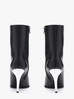 Hot Alexander McQueen Women's Armadillo Ankle Boot in Black/Silver/Gold