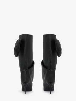 Discount Alexander McQueen Women's Armadillo Bow Boot in Black