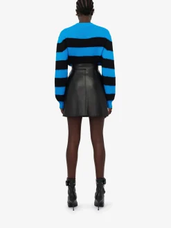 Clearance Alexander McQueen Women's Biker Mini Skirt in Black