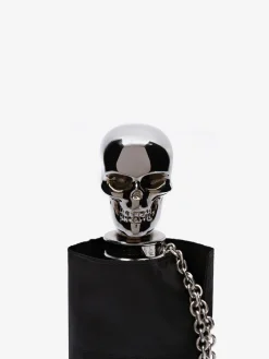Store Alexander McQueen Women's Skull Umbrella in Black