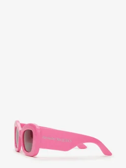 Best Alexander McQueen Women's Bold Cat-eye Sunglasses in Pink/smoke