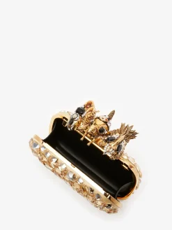 Best Sale Alexander McQueen Women's Bosch Knuckle Clutch in Gold