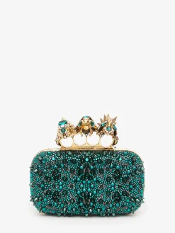 Flash Sale Alexander McQueen Women's Bosch Knuckle Clutch in Emerald