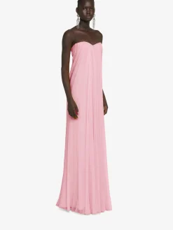 Best Alexander McQueen Women's Bustier Evening Dress in Pale Pink