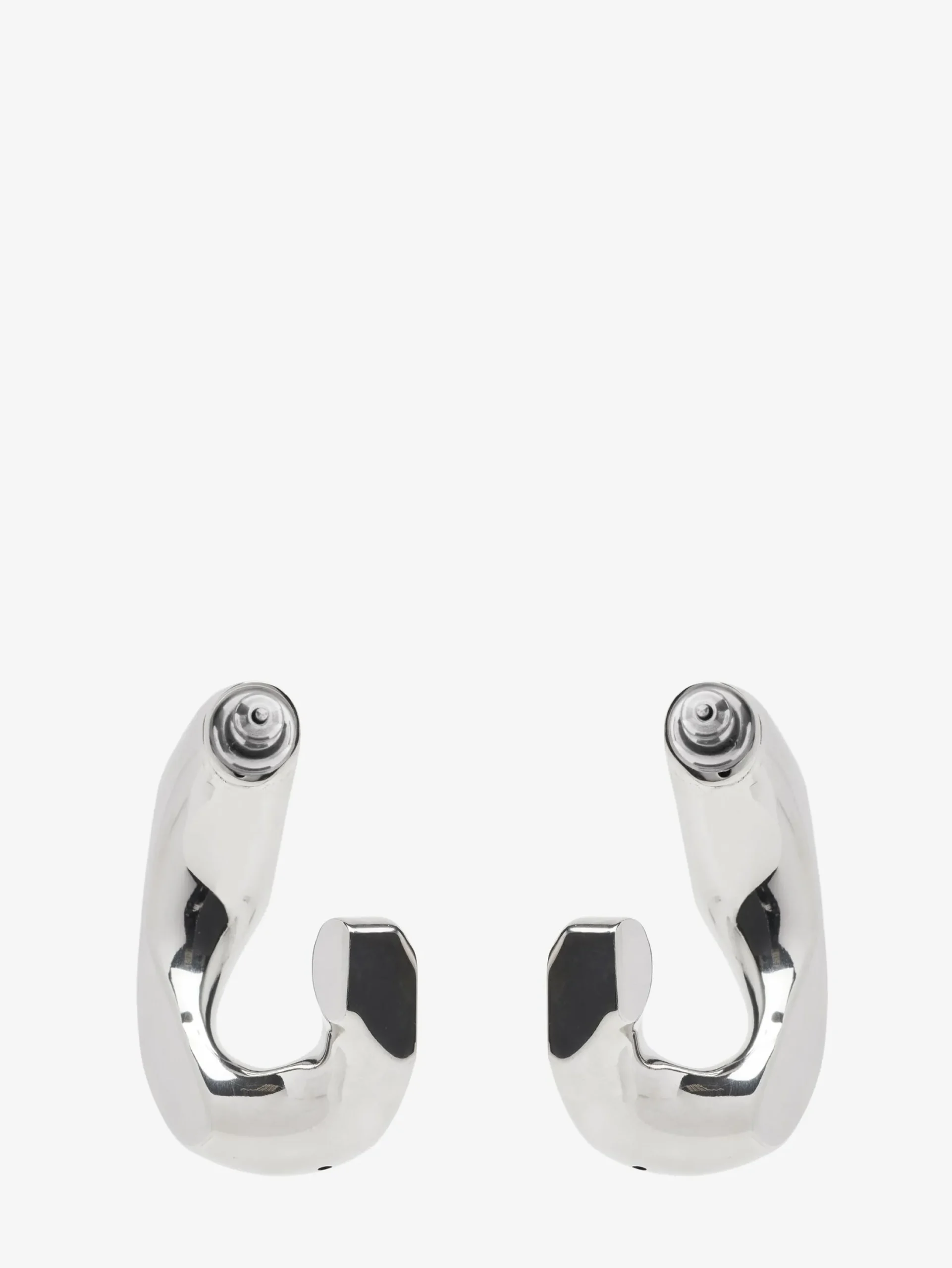 Best Alexander McQueen Women's Chain Hoop Earrings in Antique Silver
