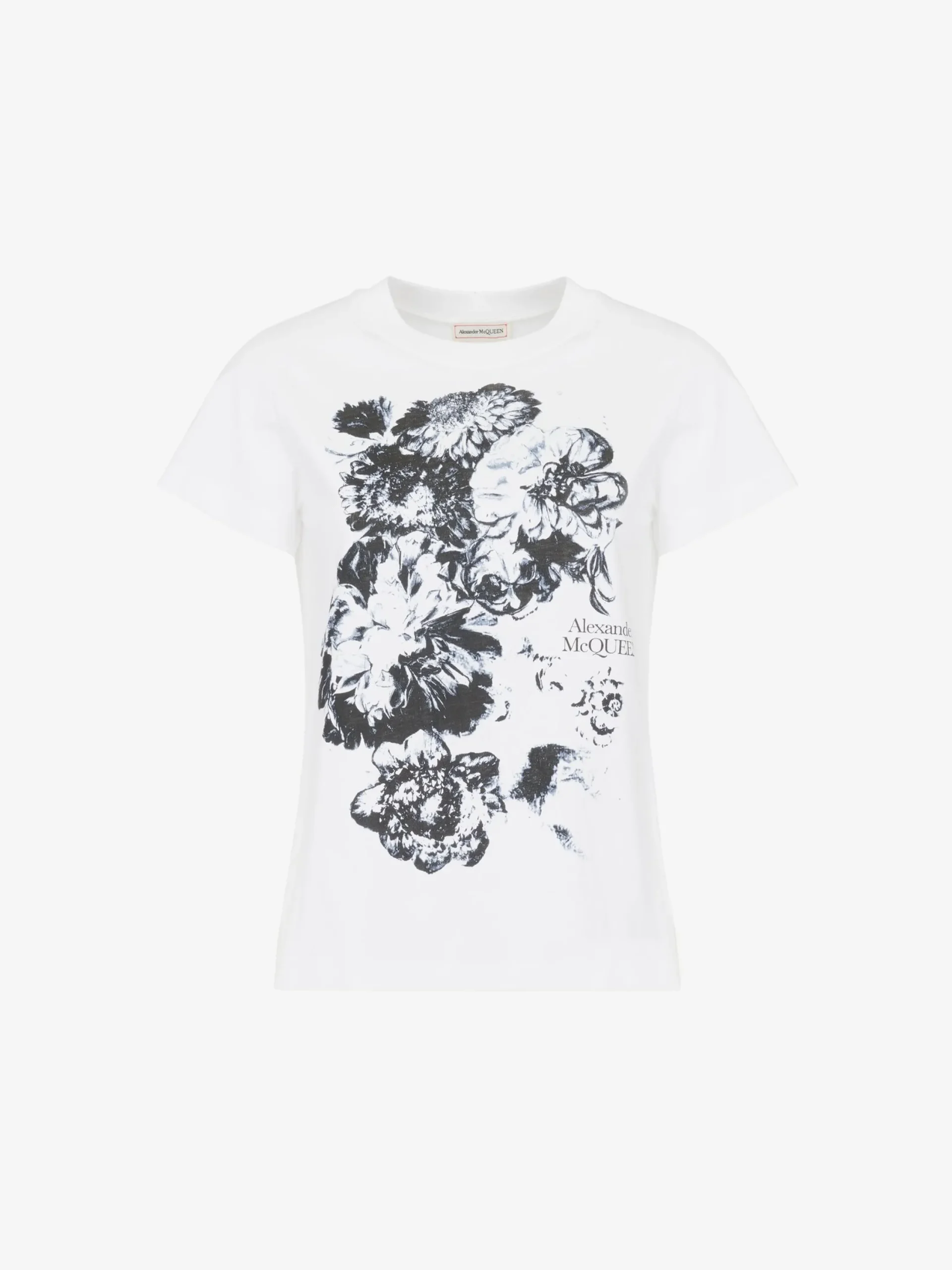 Flash Sale Alexander McQueen Women's Chiaroscuro Fitted T-shirt in White