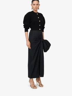 Hot Alexander McQueen Women's Cocoon Sleeve Cardigan in Black