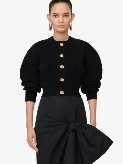 Hot Alexander McQueen Women's Cocoon Sleeve Cardigan in Black