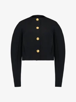 Hot Alexander McQueen Women's Cocoon Sleeve Military Jacket in Black