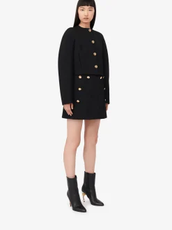 Hot Alexander McQueen Women's Cocoon Sleeve Military Jacket in Black