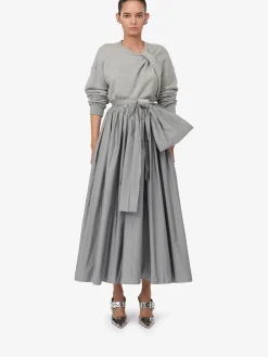 Sale Alexander McQueen Women's Cocoon Sleeve Sweatshirt in Grey Melange