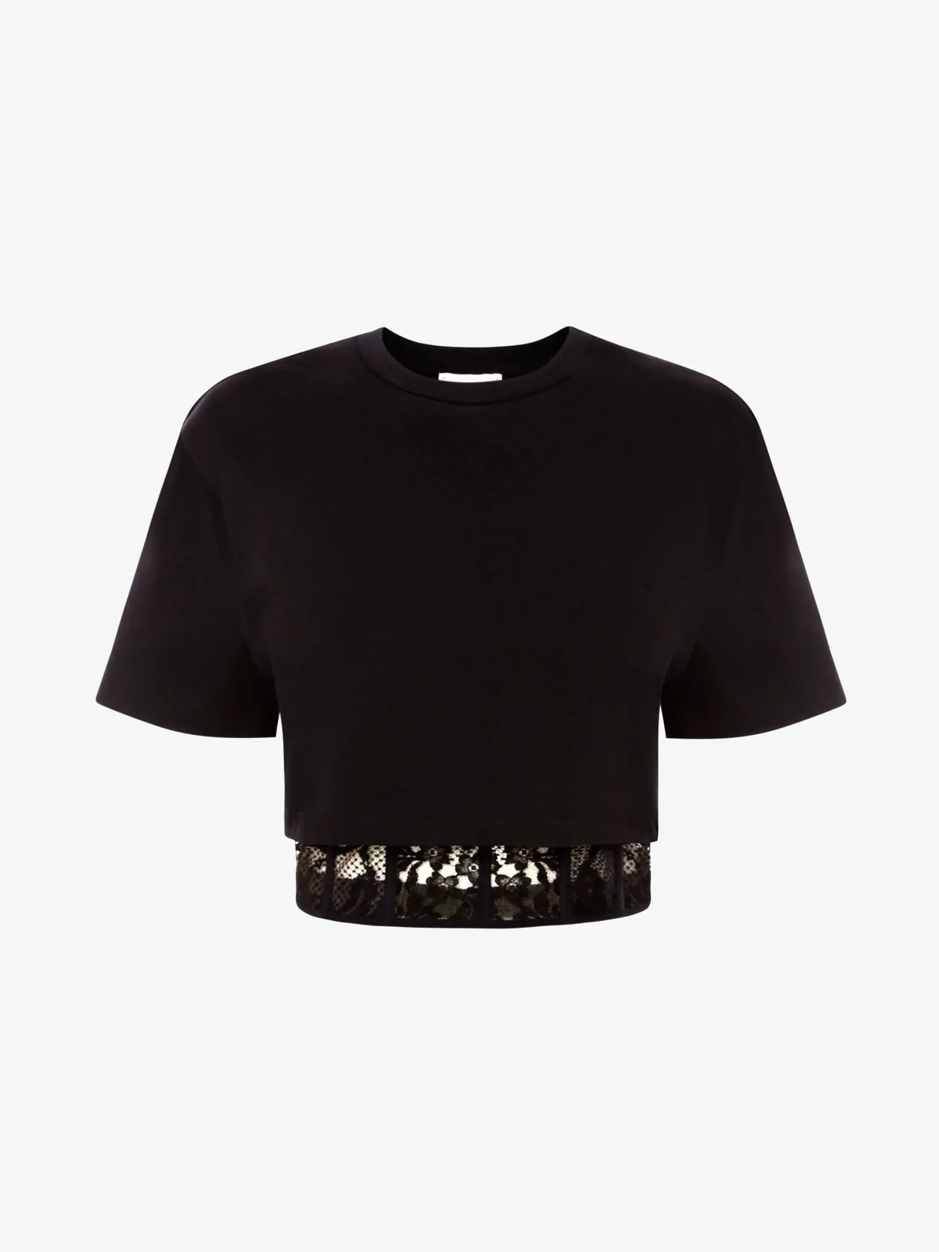 Store Alexander McQueen Women's Corset T-shirt in Black