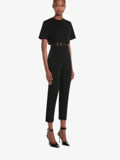 Store Alexander McQueen Women's Corset T-shirt in Black