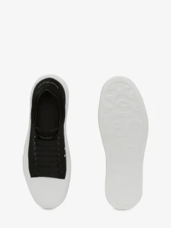 Store Alexander McQueen Women's Deck Lace Up Plimsoll in Black/White