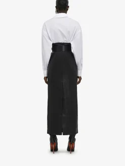 Flash Sale Alexander McQueen Women's Draped Orchid Shirt in Optical White